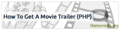 How to programatically get a youtube movie trailer