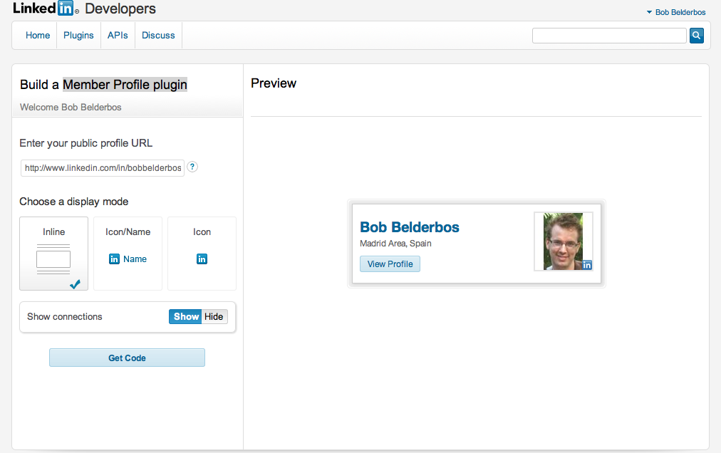 linkedin profile api